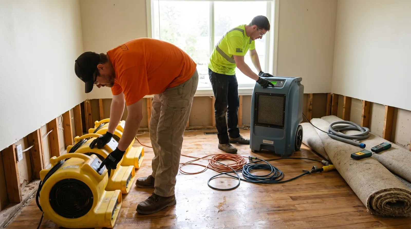 Commercial-grade drying equipment from Lovett Restoration